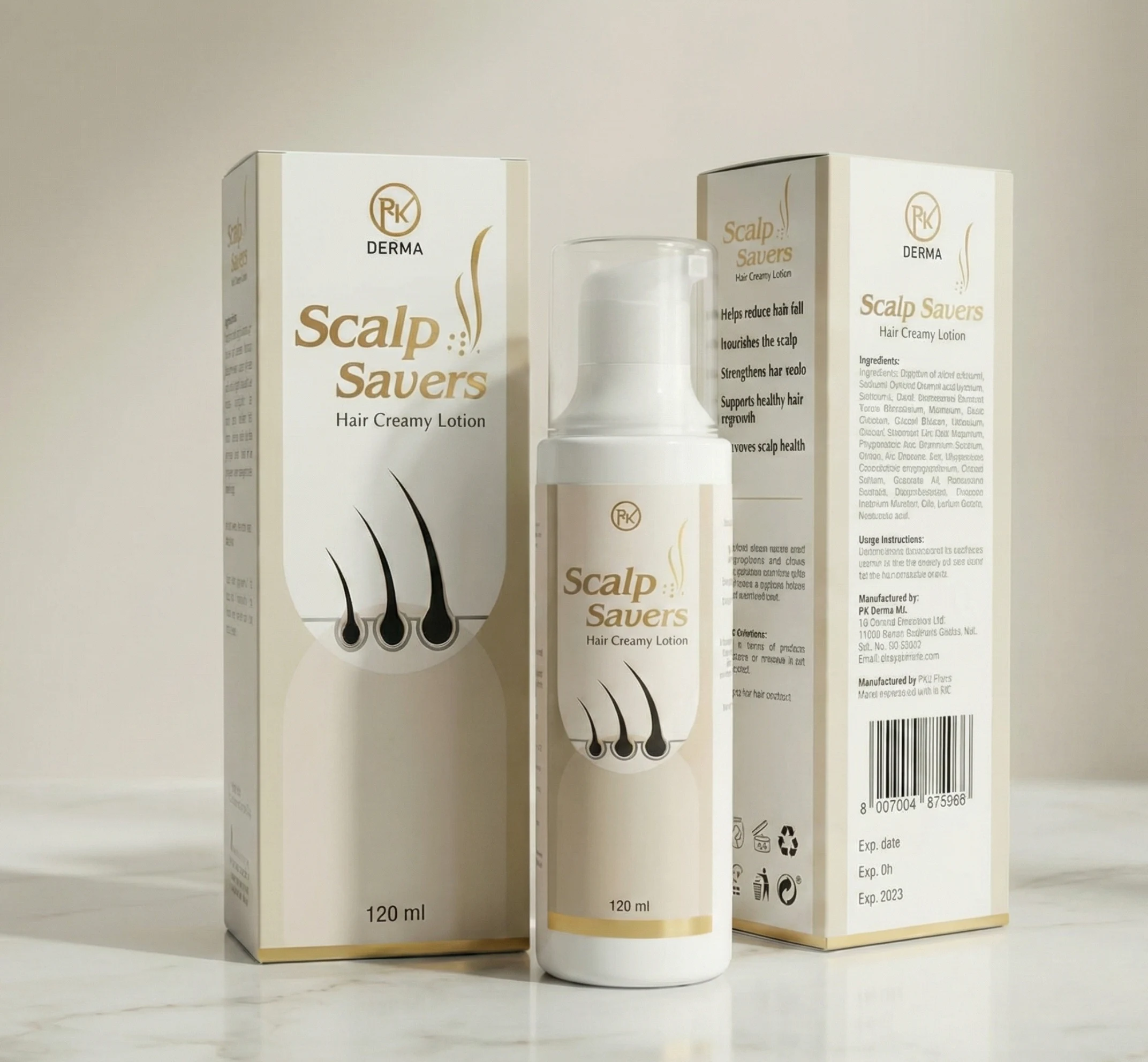 rk derma the best scalp savers hair loss treatment lotion for scalp care and hair regrowth 120ml