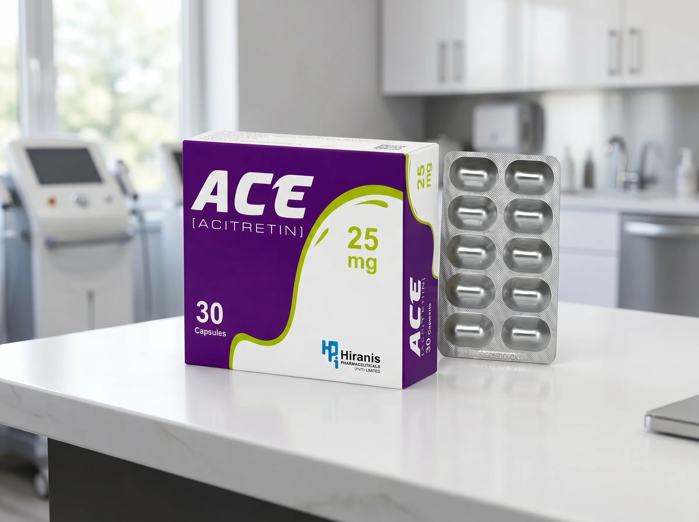 ACE® (Acitretin) 25mg Capsules | Advanced Oral Retinoid Therapy for Severe Psoriasis.