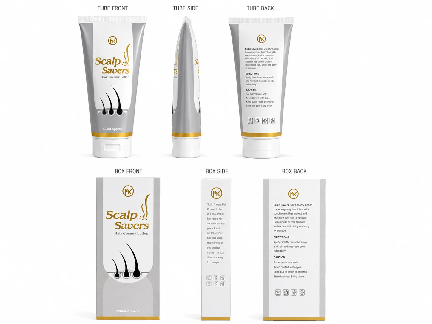 Scalp Saver Professional beauty product photograph of Scalp Savers Hair Creamy Lotion and retail box.