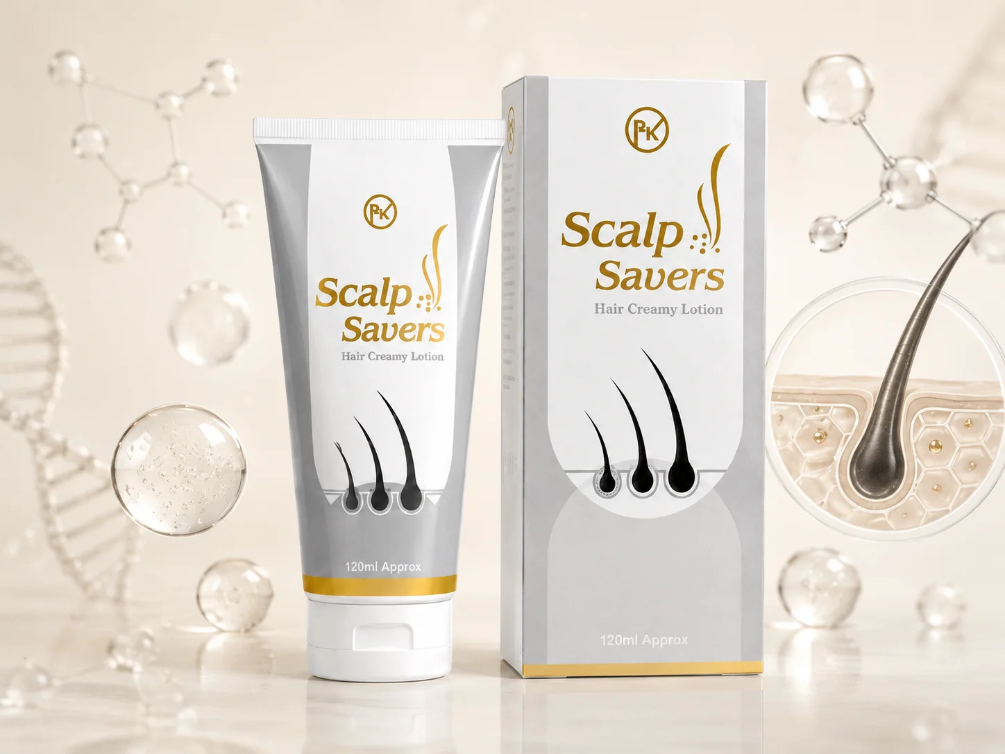 Scalp Saver Scalp Savers Hair Creamy Lotion commercial product image with clean studio lighting.